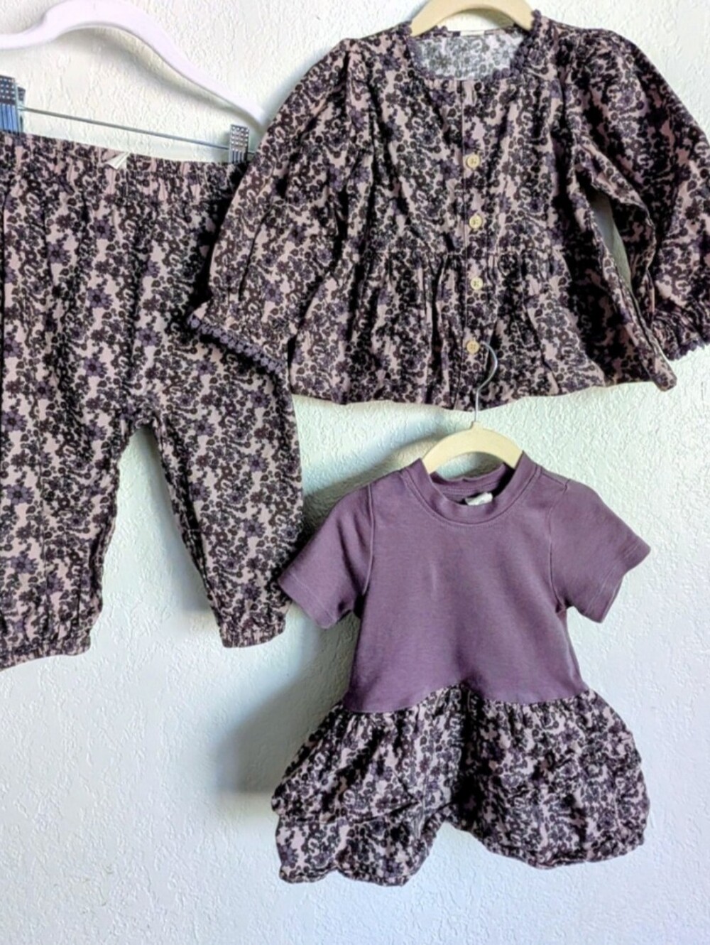 Kate Quinn Spooky Floral 3 Pc Set 2t Dress Pants Top